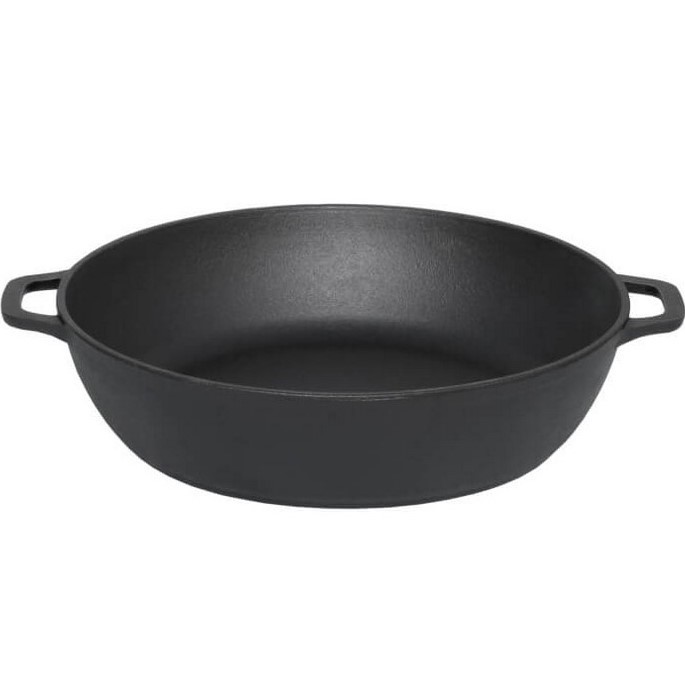 patelnia żeliwna z uchwytami 34 cm.